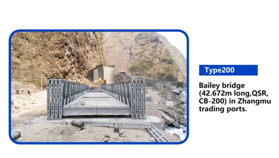 Struttura del ponte reticolare in acciaio Bailey di alta qualità, leggera e permanente