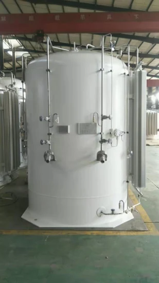 Serbatoio di stoccaggio criogenico da 3 m3 3000 litri Lo2 Ln2 Lar con evaporatore da 110 m3/h